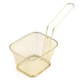 Gold stainless steel mini fry basket for serving chips snacks presentation home and restaurant kitchen use - Gold