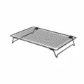 Black foldable cooling rack and wire baking mesh stand for bread cake and desk heat sink - 1-Tier Black Cooling Rack