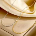 Glänzende S925 Sterling Silber Stern Kette Halskette für Damen vielseitig verstellbar. - Satellitenkette / 40+5cm Verlängerungskette / Weißgold