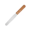 Stainless steel cake spatula with wooden handle, perfect for smooth frosting and baking. - 8-Inch Straight-Sided Cake Pan