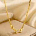 Elegante 925er Silber quadratische Schlangenkette Halskette mit Universalverschluss für Damen. - 1 Verschlussperle / 1.6mm Breite / 45cm Länge / Gold