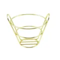 Cesta de aperitivos de hierro dorado soporte patatas fritas cónico vajilla de bar - Dorado