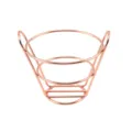Cesta de Fritura de Metal Oro Rosa Cónica Soporte para Patatas Fritas y Snacks - Rosa oro