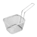 Stainless steel mini french fry basket for restaurant snacks and fried food display. - S / Silver