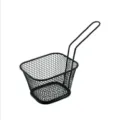 Black Stainless Steel French Fry Basket, Mini Deep Fryer Strainer Wire Mesh Food Holder - Black