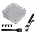 Square air fryer stacking mesh rack 9-piece set stainless steel kitchen cooking accessory tool - Square Drying Rack 9-Piece Set
