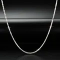 S925 sterling silver starlight chain necklace, glittering minimalist clavicle chain jewelry. - 45+5cm / 925 Silver / Chain thickness 1.5mm