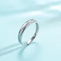 S925 sterling silver deer antler couple ring minimalist style open size jewelry gift for lovers - Adjustable Open / s925 Silver Men's