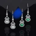 S925 Sterling Silber Achat Chalzedon Kürbis Ohrringe Vintage Elegante Schmuck Damen - Stil 10