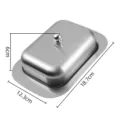 Mantequillera de acero inoxidable con tapa recipiente para queso de cocina de 18.7cm - Plato de Mantequilla y Queso