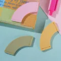 Curved candy color PU leather bookmark minimalist page clip student gift office stationery - Yellow