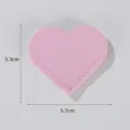 Marcapáginas de cuero rosa con corazón, mini clip portátil para esquinas de libros y regalo. - Rosa crema