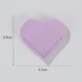 Mini marcapáginas de cuero en forma de corazón, marcador de páginas morado bonito. - Violeta Crema