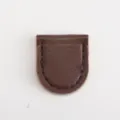 Brown leather mini scissor sheath pendant portable small storage pouch for outdoor use - Coffee