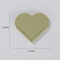 Marcapáginas de cuero en forma de corazón, protector de esquinas para libros, accesorio portátil. - Verde Otoño