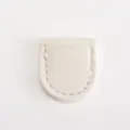 Mini white leather scissor sleeve pendant, portable small storage bag for sewing craft tools. - White