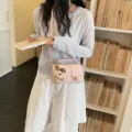 Sac Bandoulière Pois Rose Boston Bag Femme Joli Sac à Main avec Pendentif Ours Été - Avec Pendentif / Rose