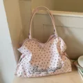 Sac cabas épaule femme imprimé patte rose tendance grande capacité sac à main décontracté - Rose