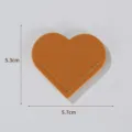 Leather heart bookmark mini portable page corner protector brown cute stationery item - Brown