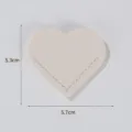 Heart shaped leather bookmark page corner protector mini portable cute gift bookmark stationery - White