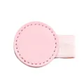 Rosa Leder Stiftehalter fuer Notizbuch, elastisches Band Stifteschlaufe, selbstklebend. - Rund / Kirschblütenrosa