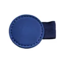 Dunkelblaues Leder Stifthalter mit elastischem Band fur Notizbuch und Planer Zubehor - Rund / Meeresblau