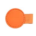 Oranger runder Leder-Stiftehalter mit elastischem Gummiband fur Notizbuch Tagebuch - Rund / Hermes-Orange