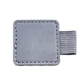 Grauer Leder Stiftehalter Schlaufe, selbstklebende elastische Stifthuehle fuer Notizbuch. - Quadratisch / Premium Grau
