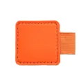 Orangefarbener Leder Stifthalter elastisches Band selbstklebend fuer Notizbuch Kalender - Quadratisch / Hermes-Orange