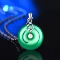 Pendant Only (Without Chain) - Green Chalcedony / 1 Piece