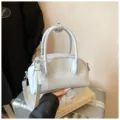 Fashion casual light blue handbag women minimalist shoulder crossbody bag everyday wear - No Pendant / Blue