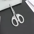 Transparent handle student scissors, minimalist stainless steel craft DIY tool for journal. - S / Clear
