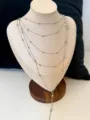 French multi-layer tassel necklace, chic minimalist clavicle chain for daily commute. - Multi-layer Tassel Necklace