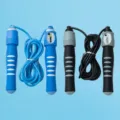 Counter jump rope for students and sports training, adjustable length, blue and black variants. - Dark Blue Black Mixed