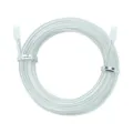 Ersatzseil Stahldraht 4mm ummantelt Springseil Ersatzkabel mit Schutzkappen Fitness - Weiß