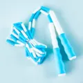 Kinder Perlen-Seilspringen blau-weiß verstellbar Schulsport Fitness Springseil Training - Prinz Blau