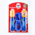 Blaues Seilspringen mit mechanischem Zähler und Schaumstoffgriff für Schülertraining Fitness - Orange Blisterkarten-Verpackung