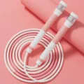 Kinder Speed Seilchen rosa weiss verhedderungsfreie Springseil fur Schulanfanger Anfanger. - Rosa