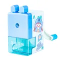 Kreativer niedlicher manueller Bleistiftspitzer mit transparenter Spänebox in Blau - Blauer Beeren-Genuss