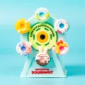 Kreativer Windmühlen Handkurbel Spitzer für Schüler, niedliches Donut Schreibwaren Spielzeug. - Blau