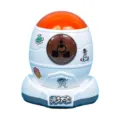 Mignon taille-crayon manuel en forme de vaisseau spatial pour enfants, fournitures scolaires. - Orange