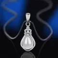 Silber Tropfen Chalcedon Halskette Weiß Achat Anhänger S925 Sterling Silber Modeschmuck - Stil 10 Weißer Chalcedon Anhänger Ohne Kette / 925er Silber