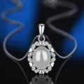 S925 Silber Weißer Achat Kettenanhänger Eleganter Chalcedon Schmuck für Damen Variante Stil - Stil 12 Weißer Chalcedon Anhänger Nur (Ohne Kette) / 925er Silber / Weiß