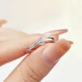 S925 Sterling Silber Meerjungfrau Schwanz verstellbarer Ring, elegant und minimalistisch. - Einstellbar Offen / Meerjungfrauenschwanz-Stil (Z01146)
