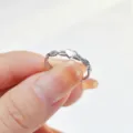 S925 Silber offener verstellbarer Herzring, minimalistischer Modeschmuck Damen. - Einstellbar Offen / Herzketten-Stil (Z01146)