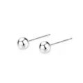 S999 Sterling Silber Kugel Ohrstecker Minimalistisch Glänzend Runde Ohrringe Damen - 2mm Stil (E10139) / Silber
