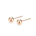 S999 massivsilber glatte runde Kugel Ohrstecker, minimalistischer Unisex Ohrring Schmuck. - 2mm Stil (E10139) / Gold
