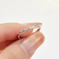 S925 Sterlingsilber verstellbarer Twist Ring für Damen, eleganter koreanischer Damenschmuck. - Einstellbar Offen / Geflochtener Verflochtener Stil (Z01146)