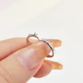 Silberner Hirschgeweih offener verstellbarer Ring für Damen, schlichter koreanischer Schmuck. - Einstellbar Offen / Geweih-Thema-Stil (Z01146)
