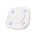 Portable mini UVC disinfection lamp, rechargeable smart sterilizer with 4 purple lights. - ZH-628 / Second Generation Four-Lamp Model (Includes Aromatherapy Tablet)
